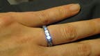 A man has designedan engagement ring that lights up when the couple holds hands.