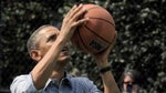 Comedian riffs on conspiracy theories and the President's bad hoops game