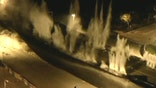 Raw video: Viaduct blown up to make way for expanded highway
