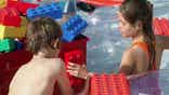 Workers put finishing touches on Sea World's new water park in Chula Vista, California