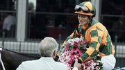 Female jockey, horse give the boys a run for their money