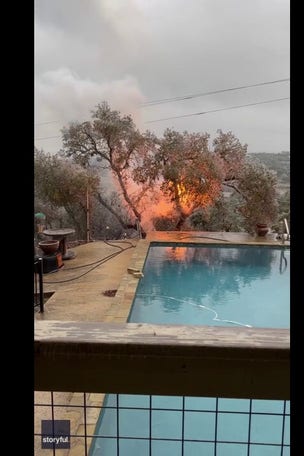 WATCH: Texas power line FIRE