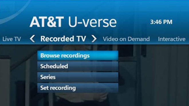 AT&T U-Verse DVR Menu