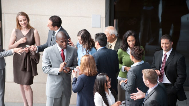 Business People at a Networking Gathering