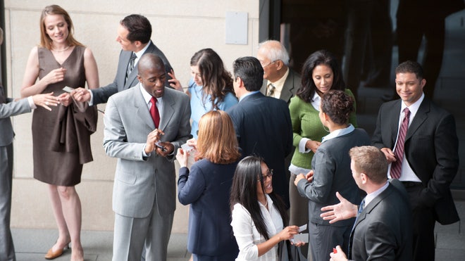 Business People at a Networking Gathering