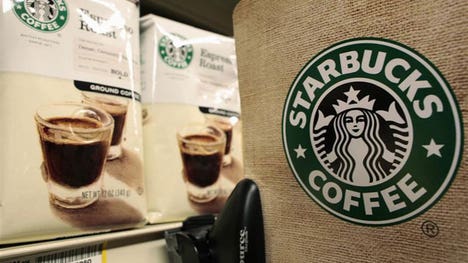 Starbucks reported a .% jump in third-quarter net income, as broad same-store sales growth boosted the coffee-shop chain.