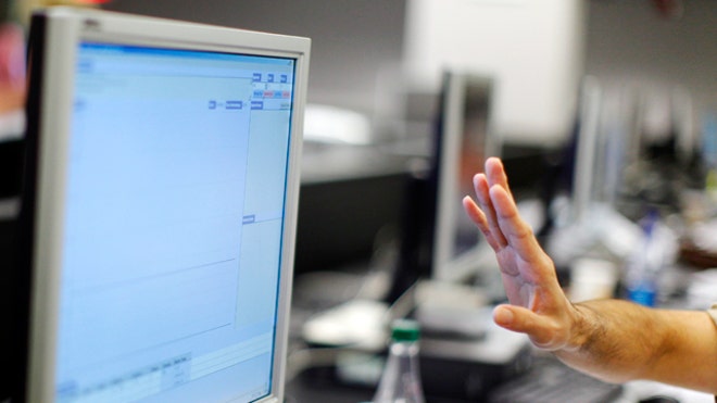 Computer Monitor with User Hand, 640x360