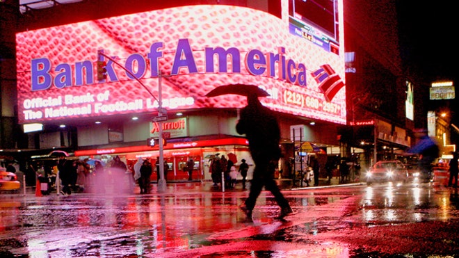 Bank of America New York City Branch Raining