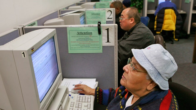 Elderly-Woman-Seeking-Job-Computer