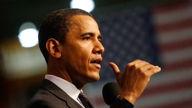 Barack Obama Speaking Flag 02 FBN