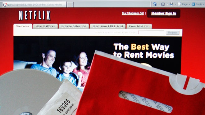 Netflix Envelope and Laptop