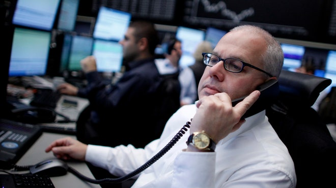 DAX/Frankfurt Trader on Phone