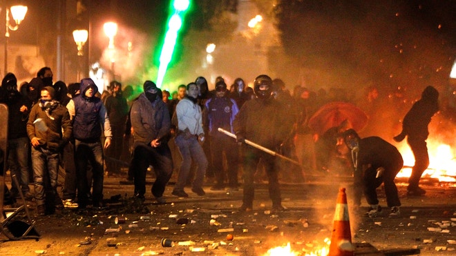 Greece protest 2-13-2012