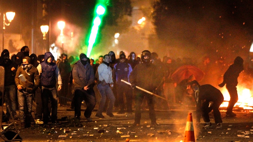 Greece protest 2-13-2012