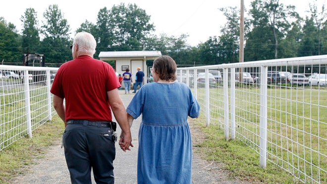 Elderly Couple Walking