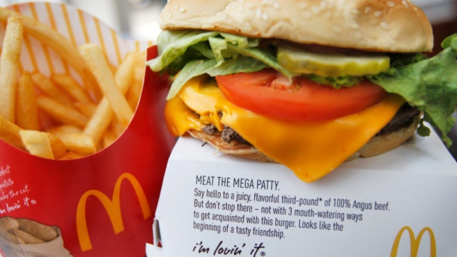 McDonald's Burger and Fries