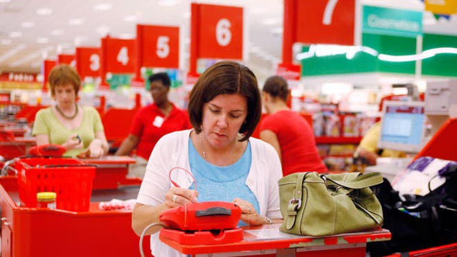 Shoppers at Target in Dallas