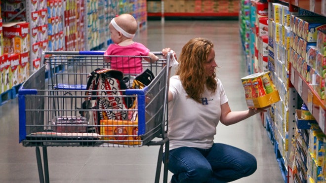Customer Shopping at Wholesale Store
