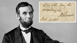 A hastily scrawled note by President Abraham Lincoln just two months before his assassination ordering a disabled -year-old boy released from the army in response to a plea from the boy’s father went on sale Thursday in Philadelphia.