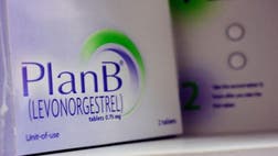 Department of Justice lawyers filed court papers Friday again asking a federal appeals court to delay lifting age restrictions and prescription requirements on an emergency contraceptive popularly known as the morning-after pill.