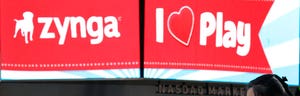 Zynga shares zoomed % higher Monday on the back of recently passed interstate online poker legislation and news the game developer plans on trimming down its workforce.