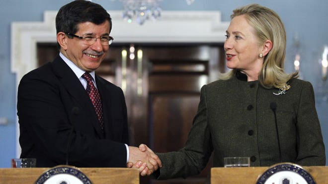 Clinton with Turkish FM