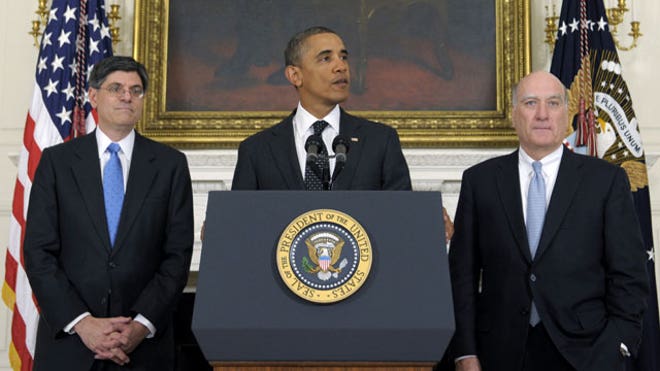Obama With Lew and Daley