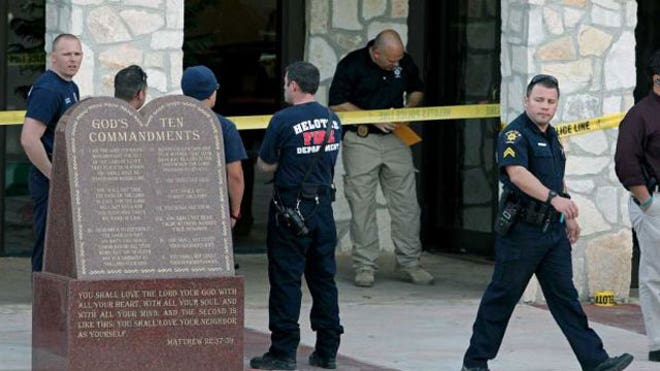 Texas Church crime scene