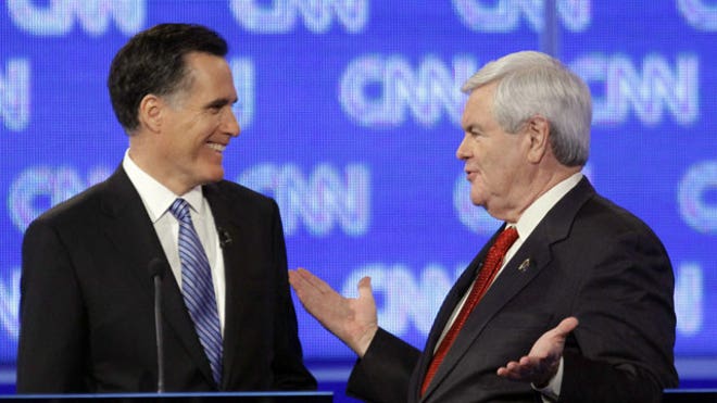 gingrich, romney cnn debate