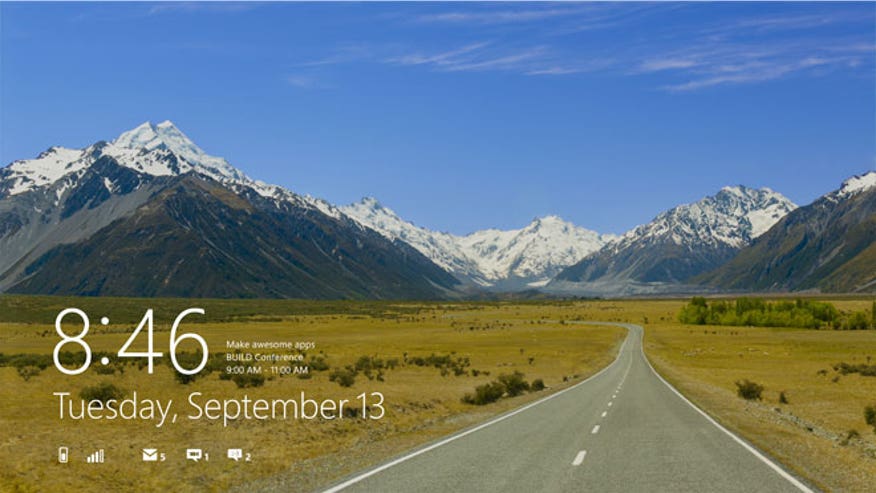 Microsoft Windows 8 Lock Screen