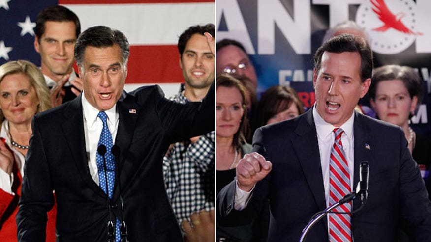 Romney Santorum Split Iowa