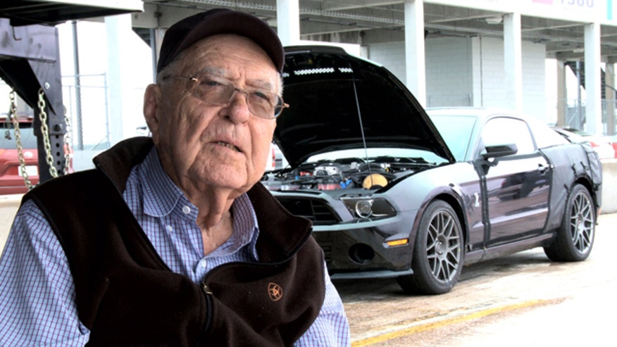 Carroll Shelby with 2013 GT500 prototype