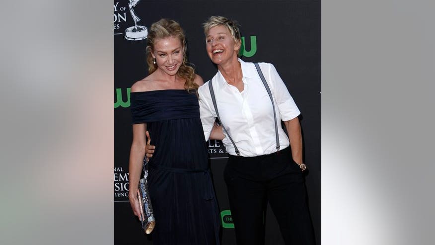Portia DeRossi and Ellen DeGeneres
