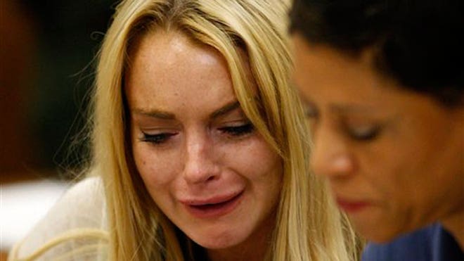 Lindsay Lohan Court Tears 640