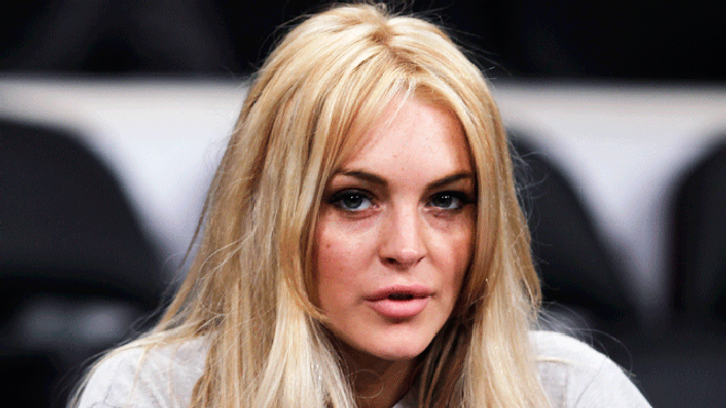 lindsay lohan knicks game 640