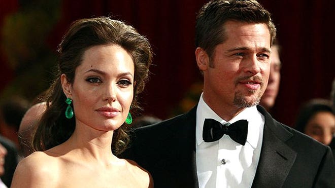 Brad Angelina Frown