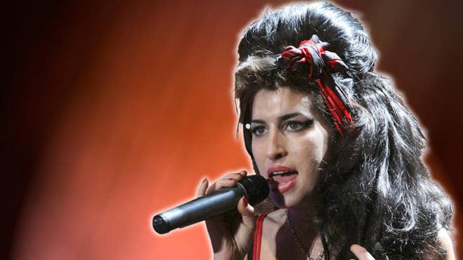 Amy Winehouse Red Background