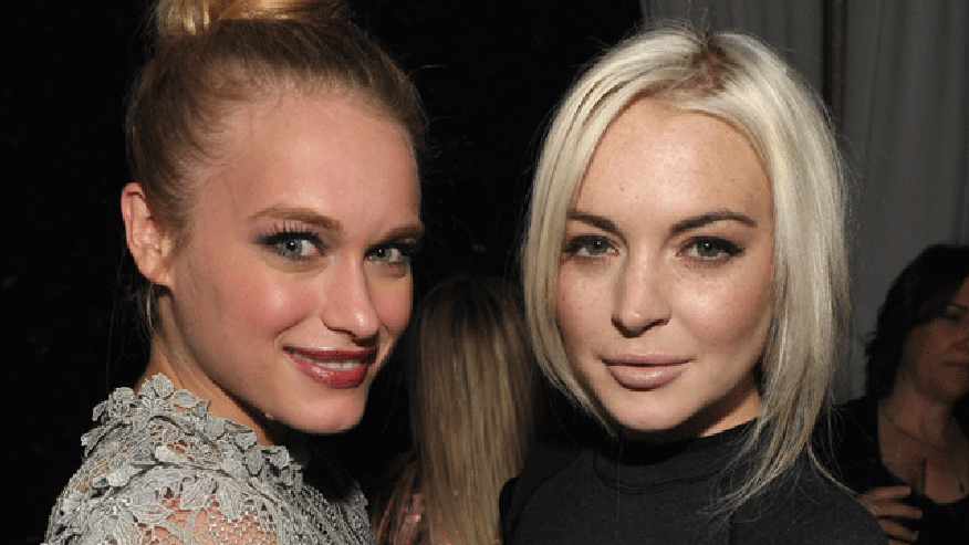 lohan weinstein party 640