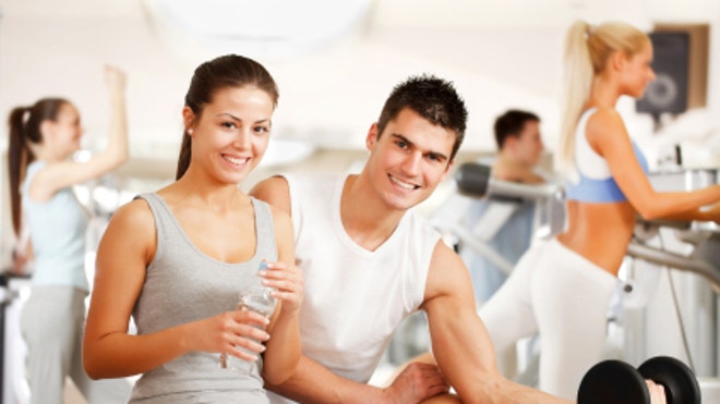 Couple at gym