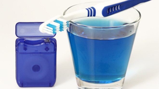 toothbrush mouthwash floss