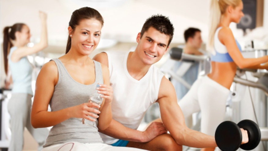 Couple at gym