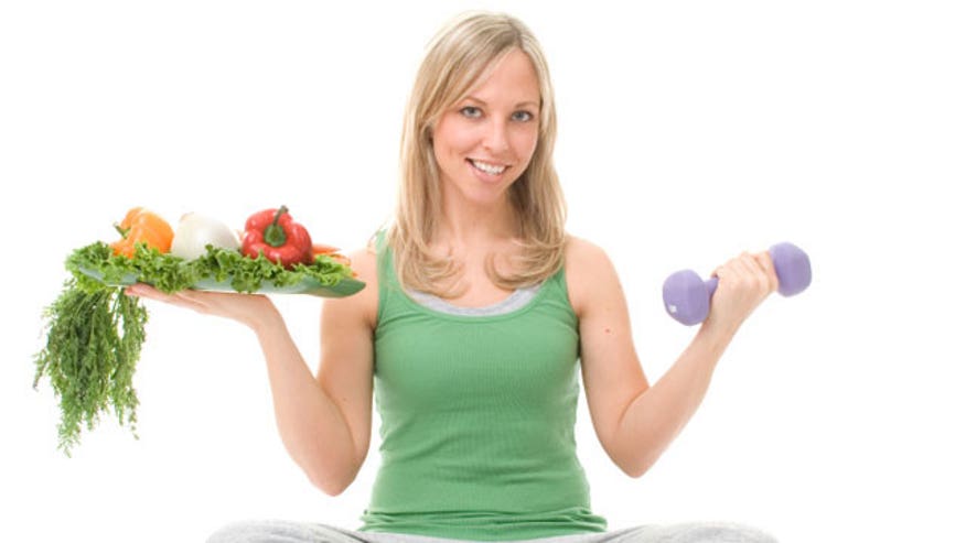 eating healthy woman