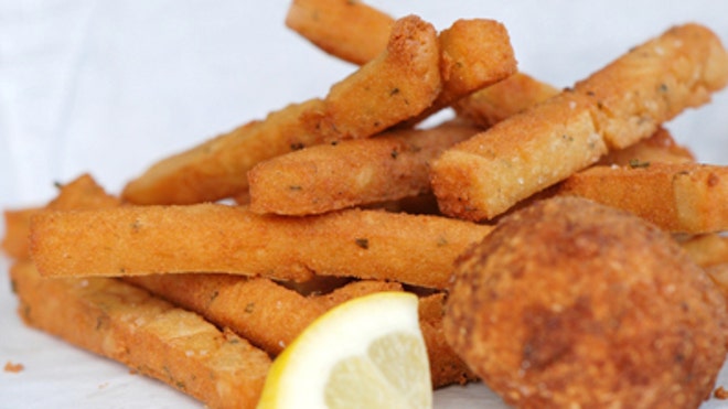 Garden State chickpea fries and arancino
