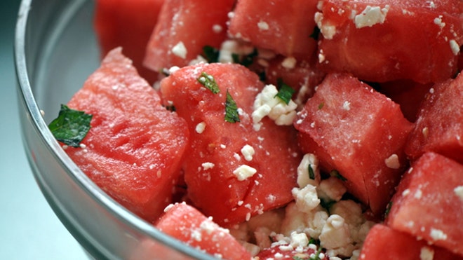 Greek Isles Summer Feast: Seasoned Chicken, Watermelon Feta Salad ...