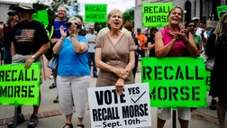 >High turnouts were reported Thursday in Colorado Springs as voters made their way to election centers during the first day of early voting in the recall election of State Senate President John Morse.