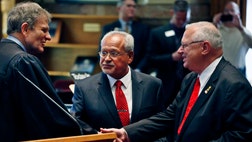 >Two Republicans were sworn in Thursday to replace the Colorado Senate Democrats they defeated in historic recalls over new gun restrictions.