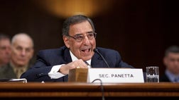 Defense Secretary Leon Panetta is accussing Iran's paramilitary force of an intensified campaign to destabilize the Middle East by smuggling antiaircraft weapons to its militant allies.