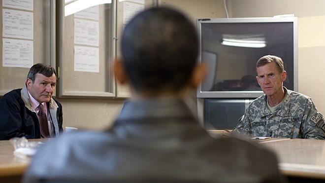 Obama, Eikenberry, McChrystal at Bagram