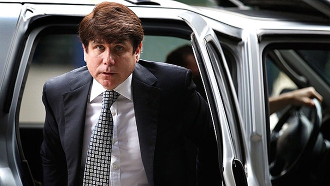 Blago arrives for trial