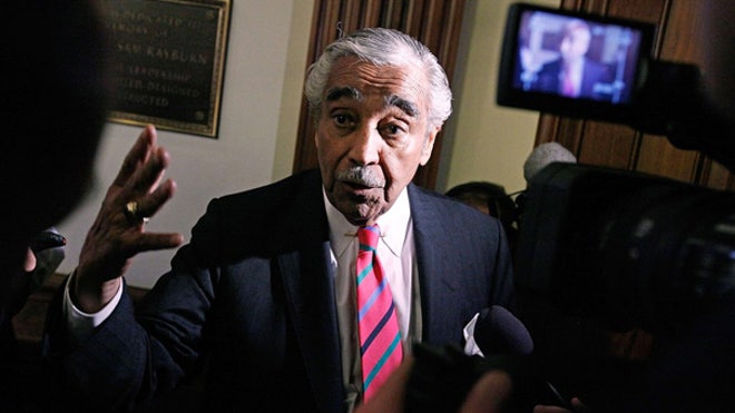 Rangel questioned by media at Capitol